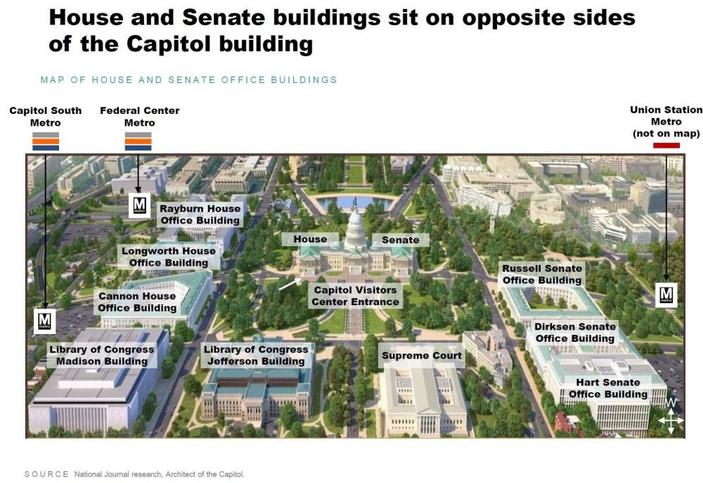 Map of Senate House office buildings